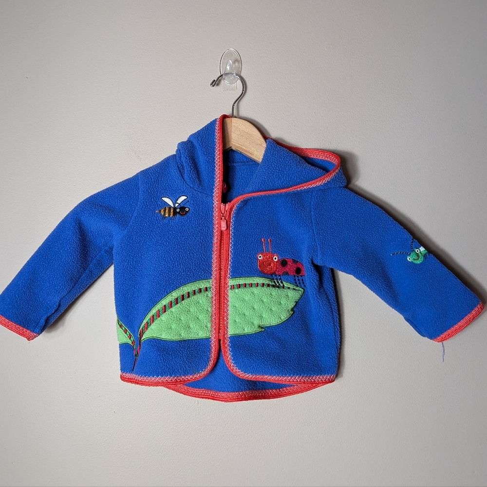 Hanna Andersson Blue Jacket with Red Trim